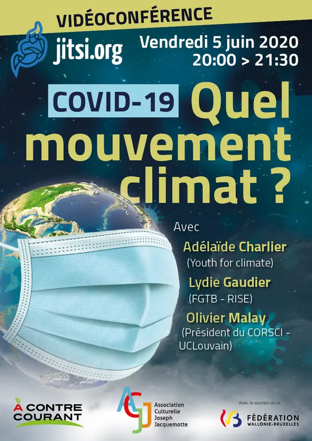 Covid-19, quel mouvement climat ? Vidéoconférence - 5 juin - 20:00 > 22:00 h