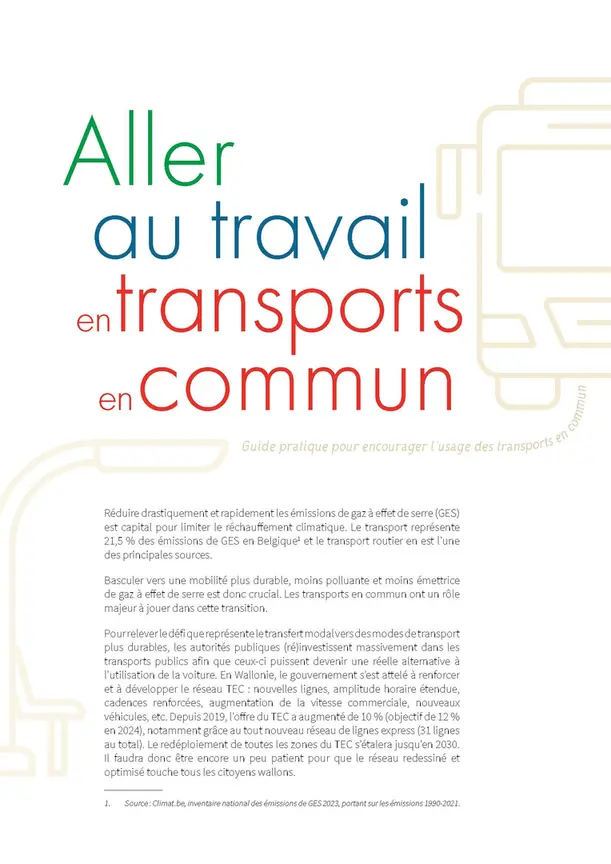 Une nouvelle fiche « Aller au travail en transports en commun » vient d’être publiée !