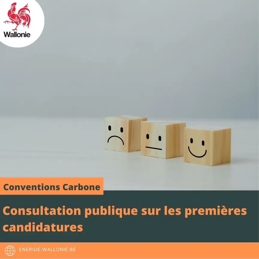 Conventions Carbone : Consultation publique sur les premières candidatures - Site énergie du Service public de Wallonie