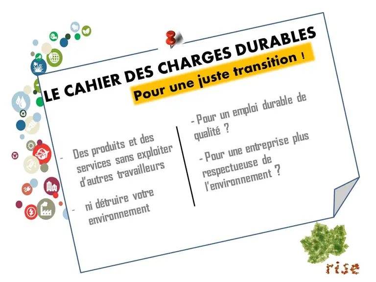 Le cahier des charges durable