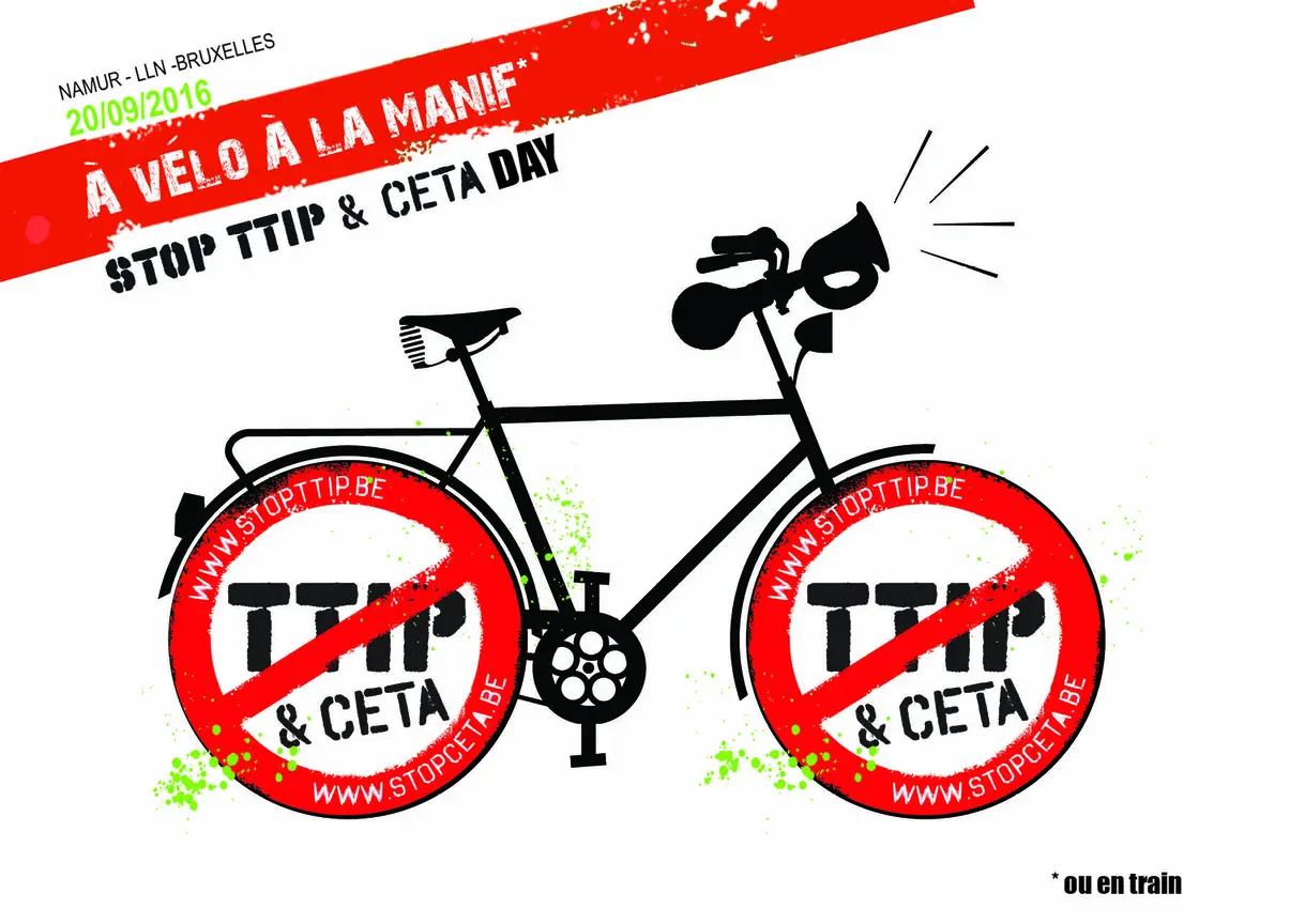 Tous à vélo pour le stop TTIP & CETA day